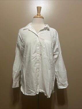 Women's White Button-Down Shirt